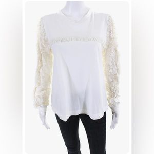 See By Chloe white cotton ruffle shirt ($425)
